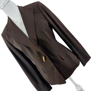 MICHAEL BY MICHAEL KORS! ESPRESSO BROWN WOOL BLEND TAILORED JACKET, BLAZER! SZ 6